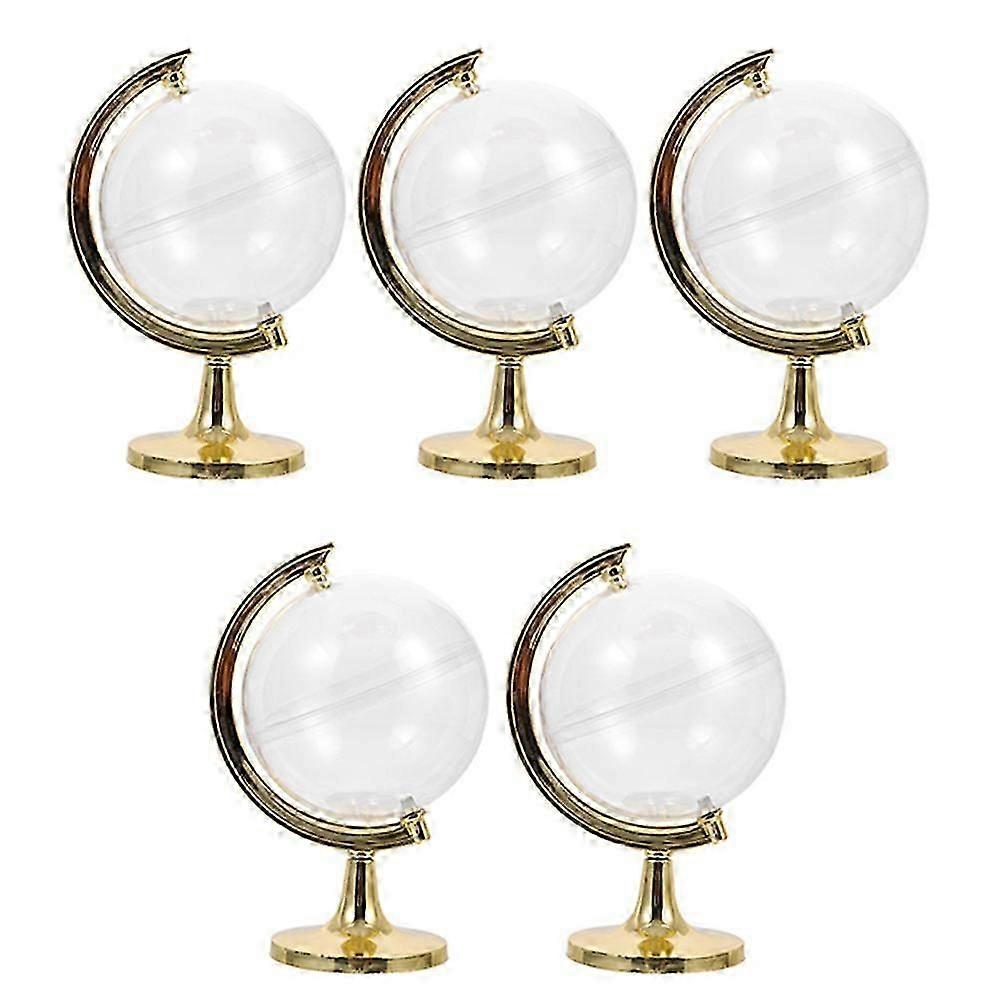 Round Shaped Candy Box for Candy Storage 5Pcs Plastic Globe Design