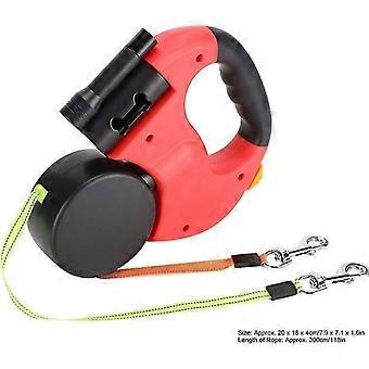 Dog Leashes, Healwe Traction Rope, Healwe Led Double Headed Abs+nylon Automatic Stretch