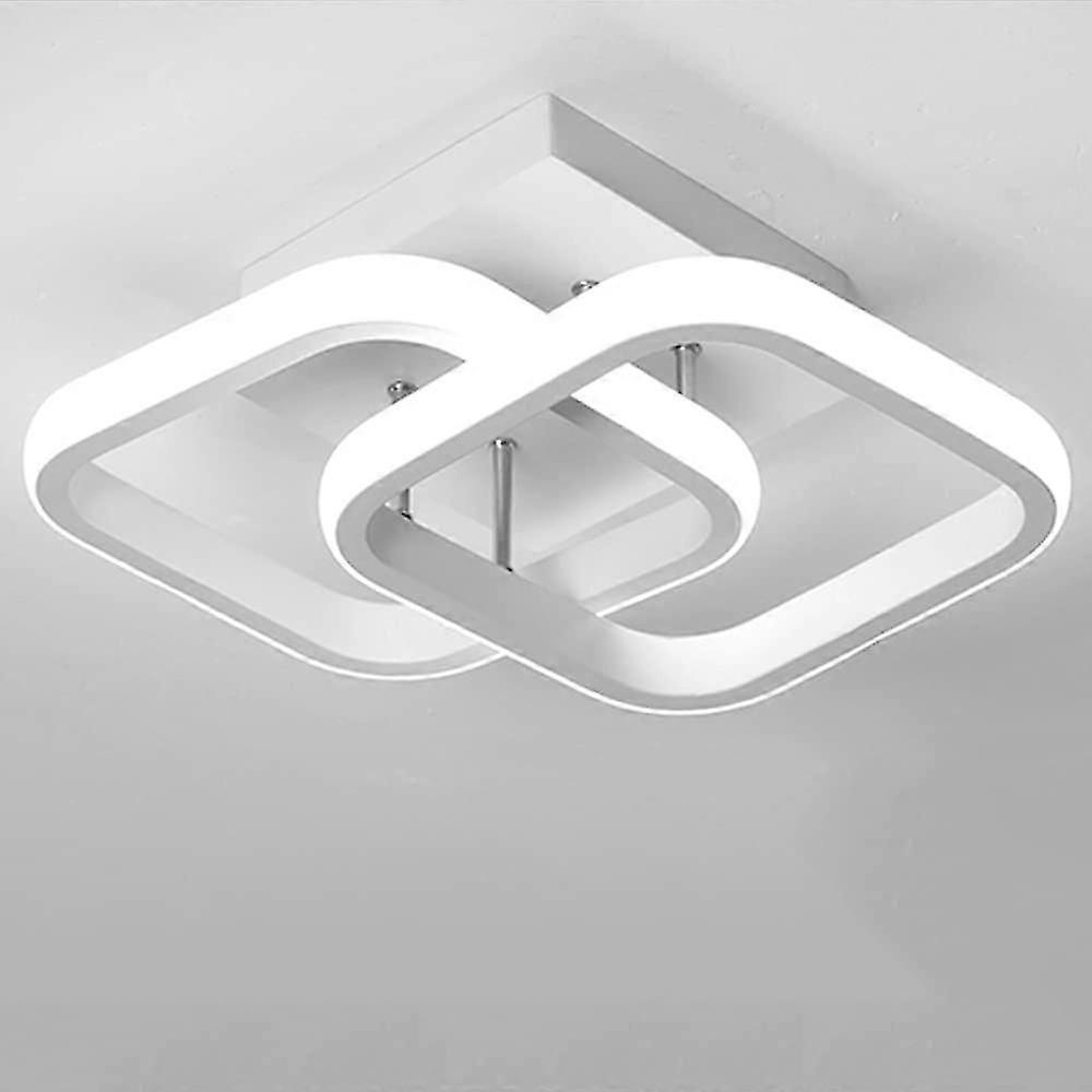 Modern Rectangular LED Ceiling Light 22W Cool White Light 6000K (White)[Energy Class E] (White)