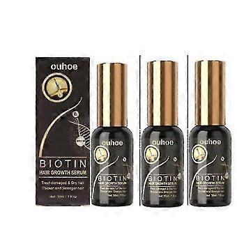 3 Pcs Ouhoe Biotina Óleo Essencial Gerador de Cabelo Reparo Rápido e Poderoso Linha do Cabelo Danificado Reparo Anti-perda Linha do Cabelo Denso -8274712367870