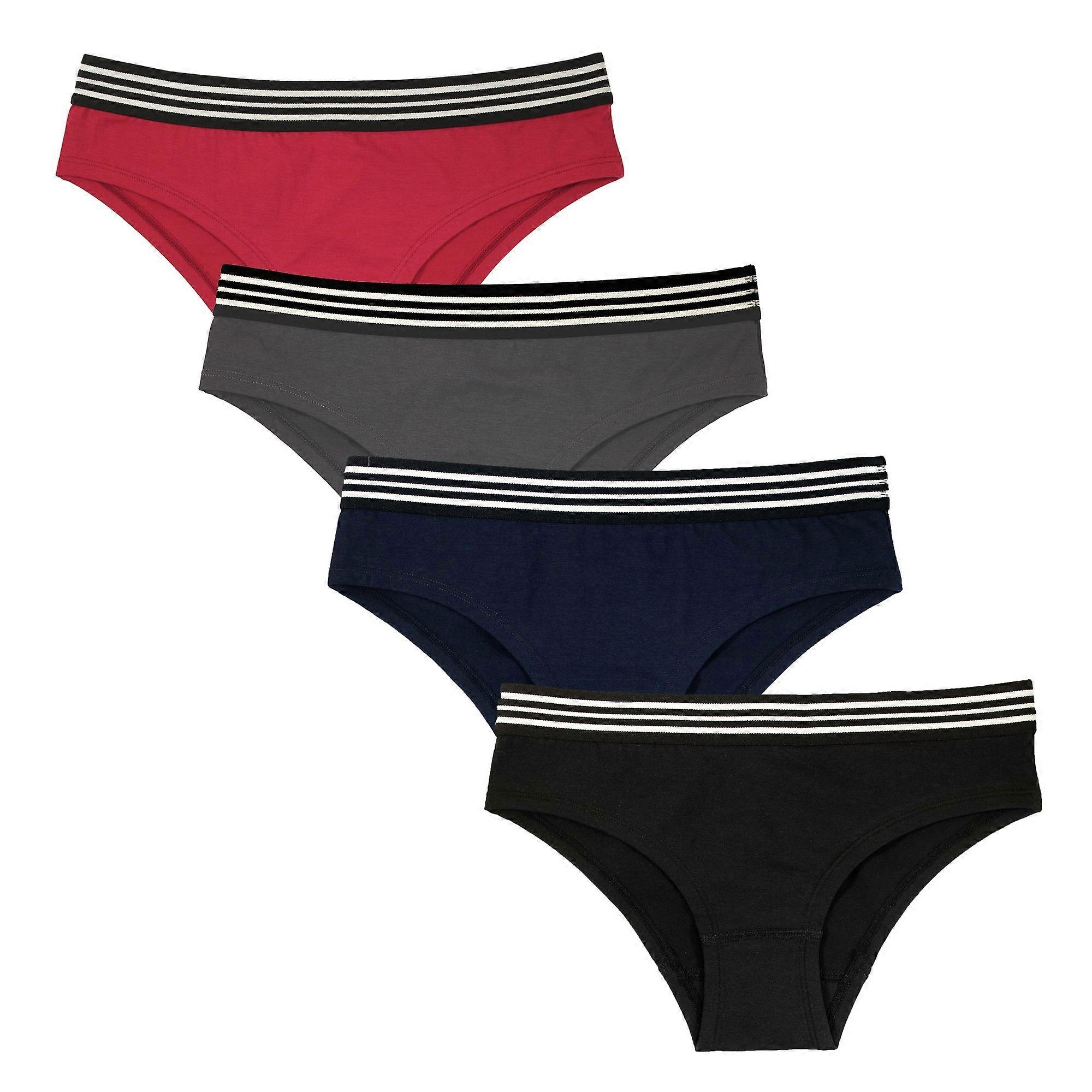 Softe Damen Slips mit farblich abgesetztem Elastik Bündchen
