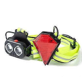 Running Light Vest 500LM Bright LED Reflective Running Vest with 7 Modes, 45° Adjustable Beam, Waterproof Rechargeable Night Visibility for Runners