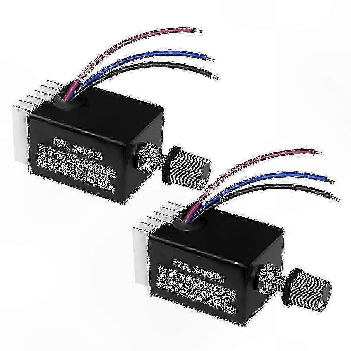 2-Pack DC Motor Speed Controller 12V/24V, Stepless Knob Voltage Regulator