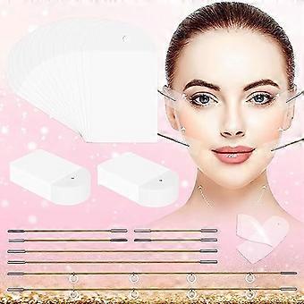 Invisible Face Lift Tape, 60PCS Waterproof Instant Lift and Adjustable Strap for Discreet Makeup