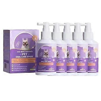 1/2/3/4/5 st Tandrengöringsspray för hundar och katter Plackborttagare för oral dålig andedräkt 50 ml