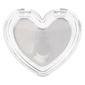 Heart Shaped Empty Transparent Powder Container for Makeup 4Pcs