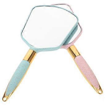 Handheld Makeup Mirror 2Pcs with Handle for Travel and Home Use
