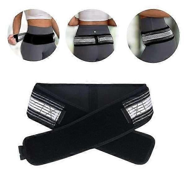 Hip Support Belt - Adjustable Relief for Sciatica & Hip Problems Black