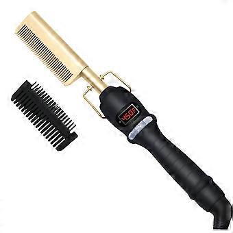Professional Hot Comb for Wigs and Human Hair, 12 Adjustable Temperature Settings Up to 450F, Pressing and Straightening Comb for Styling