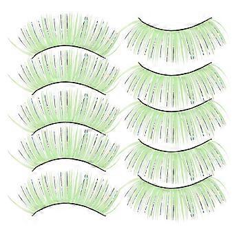 5 Pairs of Halloween Exaggerated Fake Eyelashes Long Artificial Lashes for Women