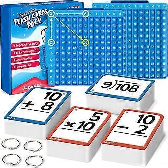 Wiskunde Flash Cards + Math Board, Vermenigvuldiging Flash Card Keer Tabel Grafiek, Math Manipulatieve Divisie, Optellen, Aftrekken Math Game Speelgoed