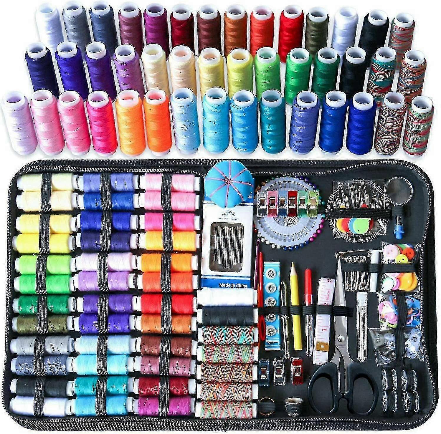 Complete Needle and Thread Kit, 338 Pcs Large Sewing Set with 43 XL Thread Spools