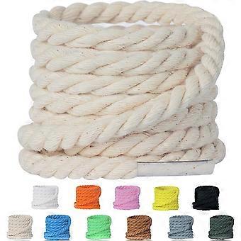2 Pairs Thick Rope Shoe Laces for Sneakers, Round Chunky Shoelaces