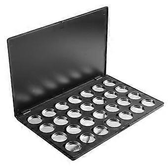 Leeg magnetisch oogschaduwbord voor het opbergen van make-up met 28 ronde vakjes.