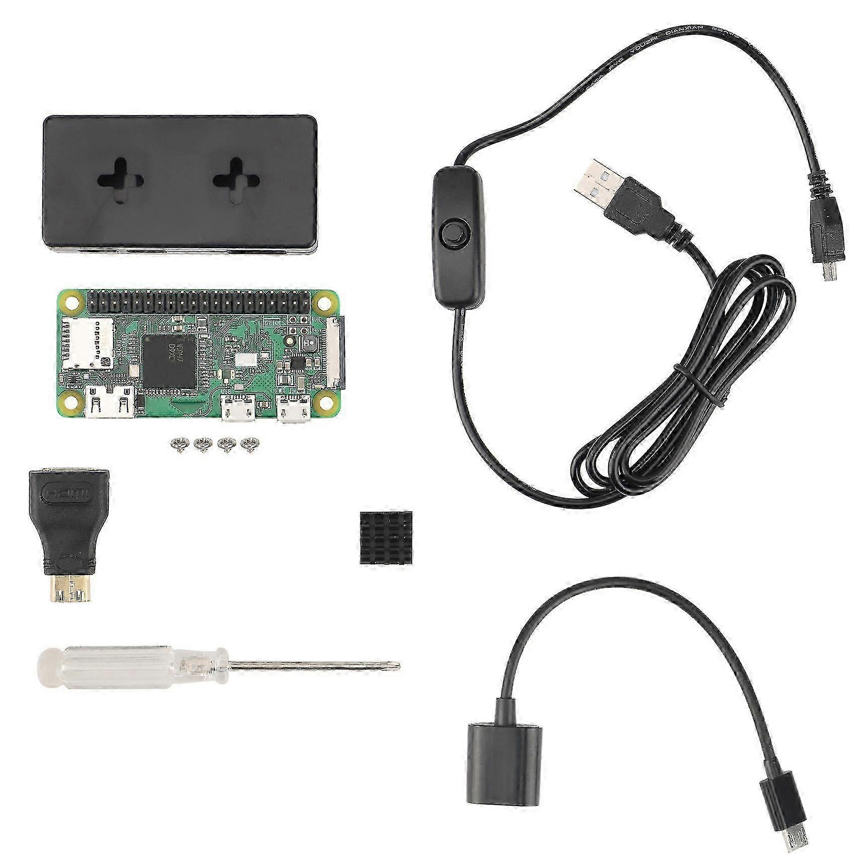 compatible with Zero W Kit + Case +Adapter,with Zero Heatsink, 20Pin GPIO Header, OTG Cable,Screwdriver