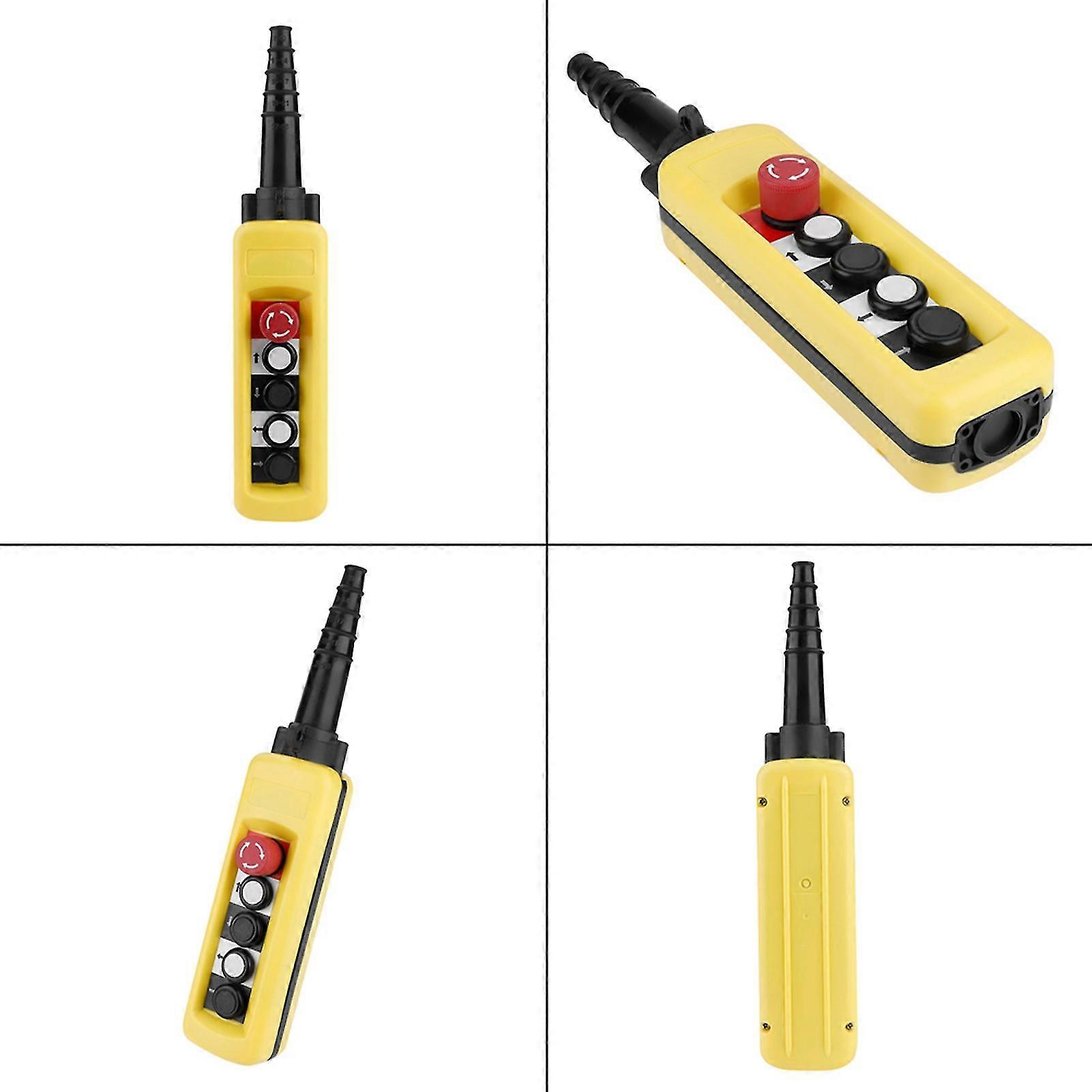 Hoist Control System - Crane Chain Hoist Push Button Switch Lifting Pendant Controller 4 Buttons
