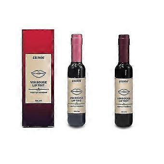 Red Wine Bottle Lip Glaze Dye Lip Liquid Lip Gloss Moisturizing No Fading Red Wine Bottle Lipstick Makeup Velv