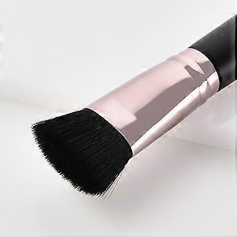 PVC Flat Foundation Brush for Makeup with Black Synthetic Bristles Single Unit
