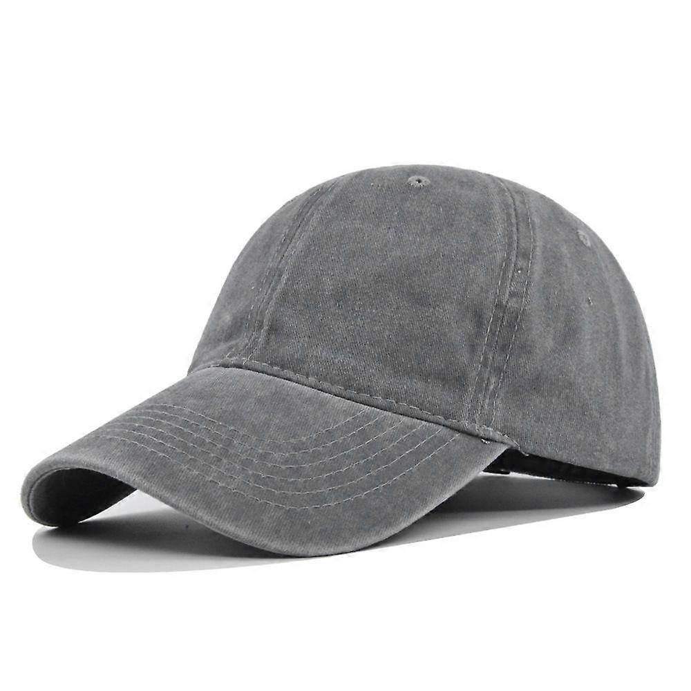 High quality  simple Baseball cap Washed cotton - gray