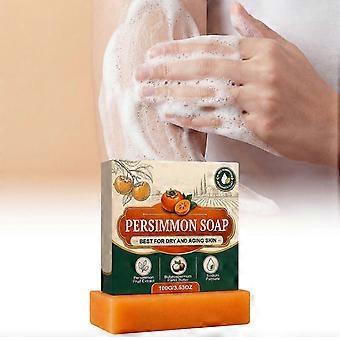 Persimmon Soap for Old People Smell, Deodorizing Bar with Persimmons Extract for Women & Men.C6