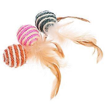 Pet Toys Rope Wrapping Feather Cat Toy for Playing 9Pcs Set