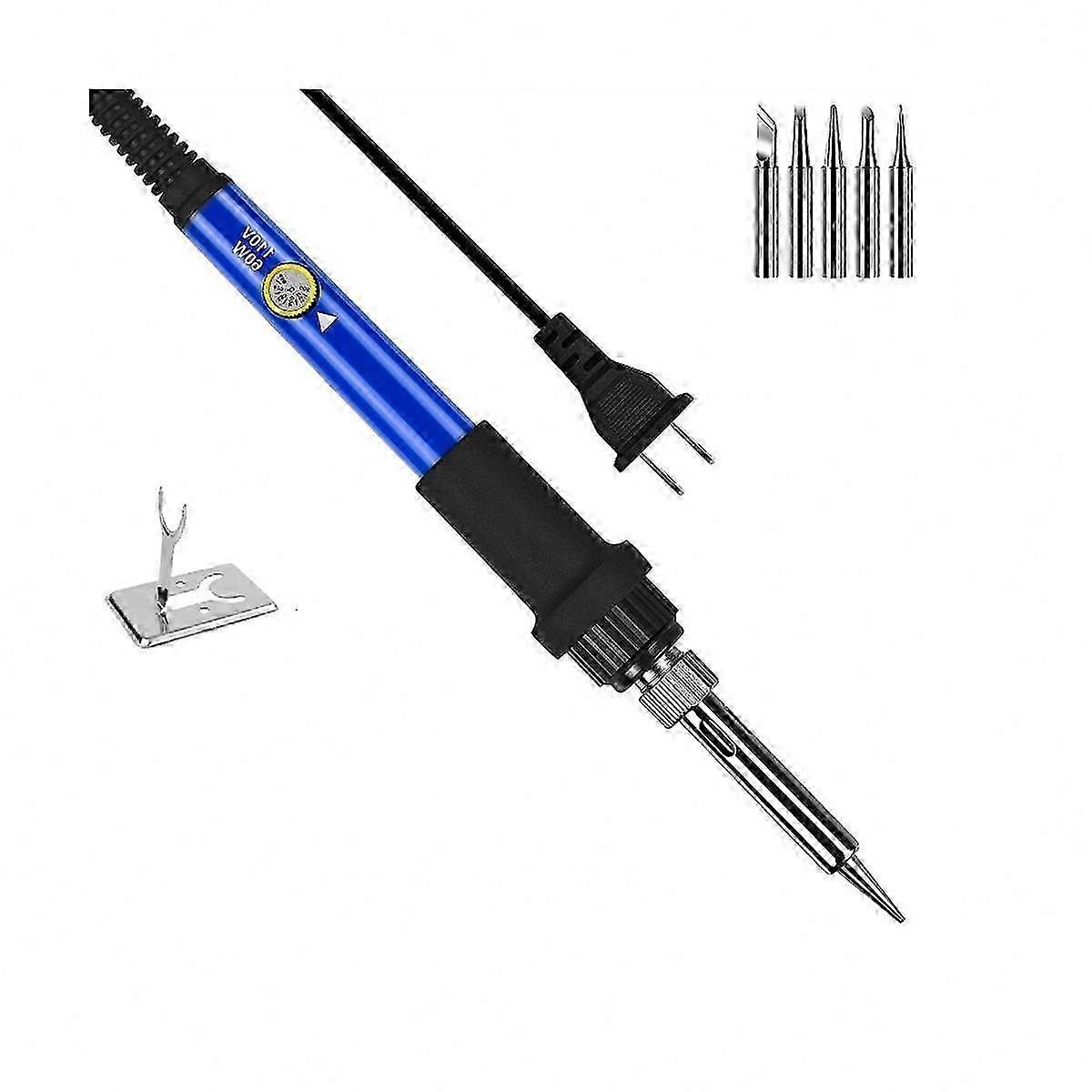 60W Adjustable Temperature Soldering Iron Kit with 5 Tips