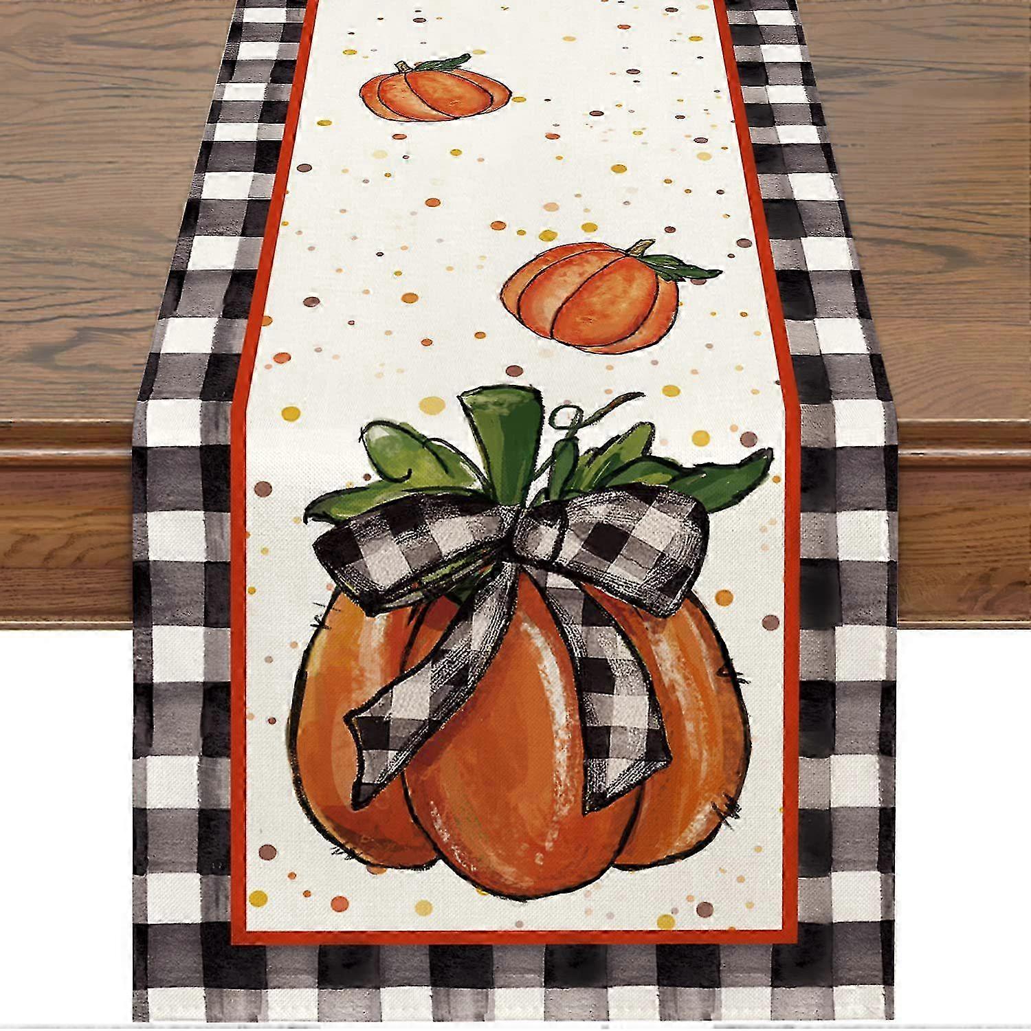 Buffalo Plaid Fall Table Runner