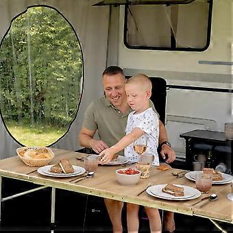 Uitschuifbare campingtafel bruin 80 tot 140 cm lichtgewicht