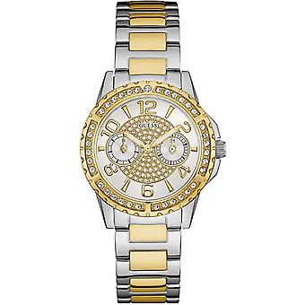 Guess kellot hyvät urheilu Steel Watch naisille analoginen kvartsi ruostumattomasta teräksestä ranne koru W0705L4