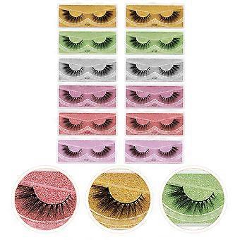 Dense Eyelashes 12Pairs Girl Makeup Fake Eyelashes for Eye Beauty