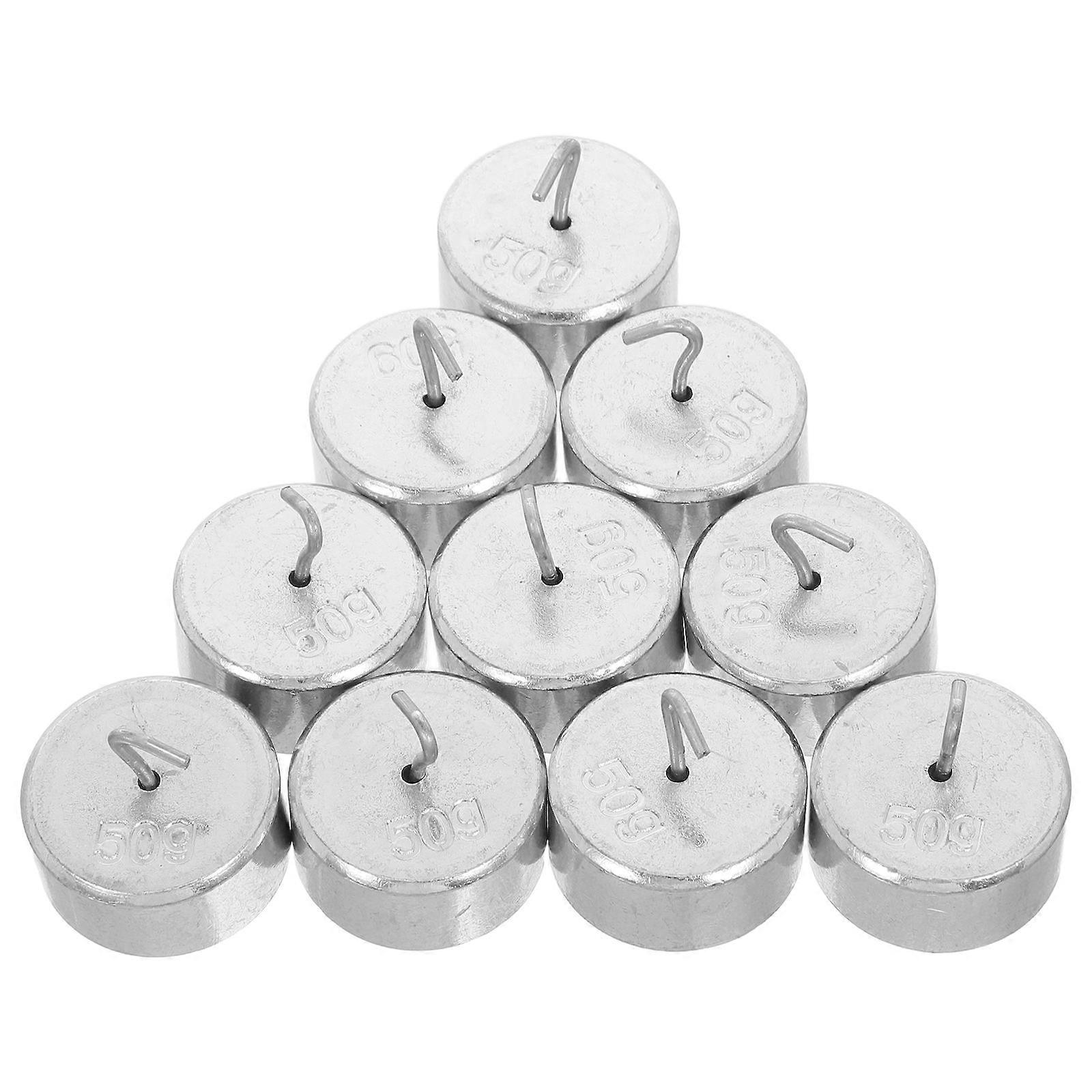 10Pcs Iron Hooked Weight Set for Laboratory Precision Calibration