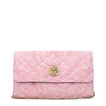 Versace Pink Fabric Clutch Bag