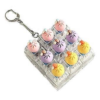 Dumpling Fidget Keychain - Soft Squeeze Stress Relief Pendant