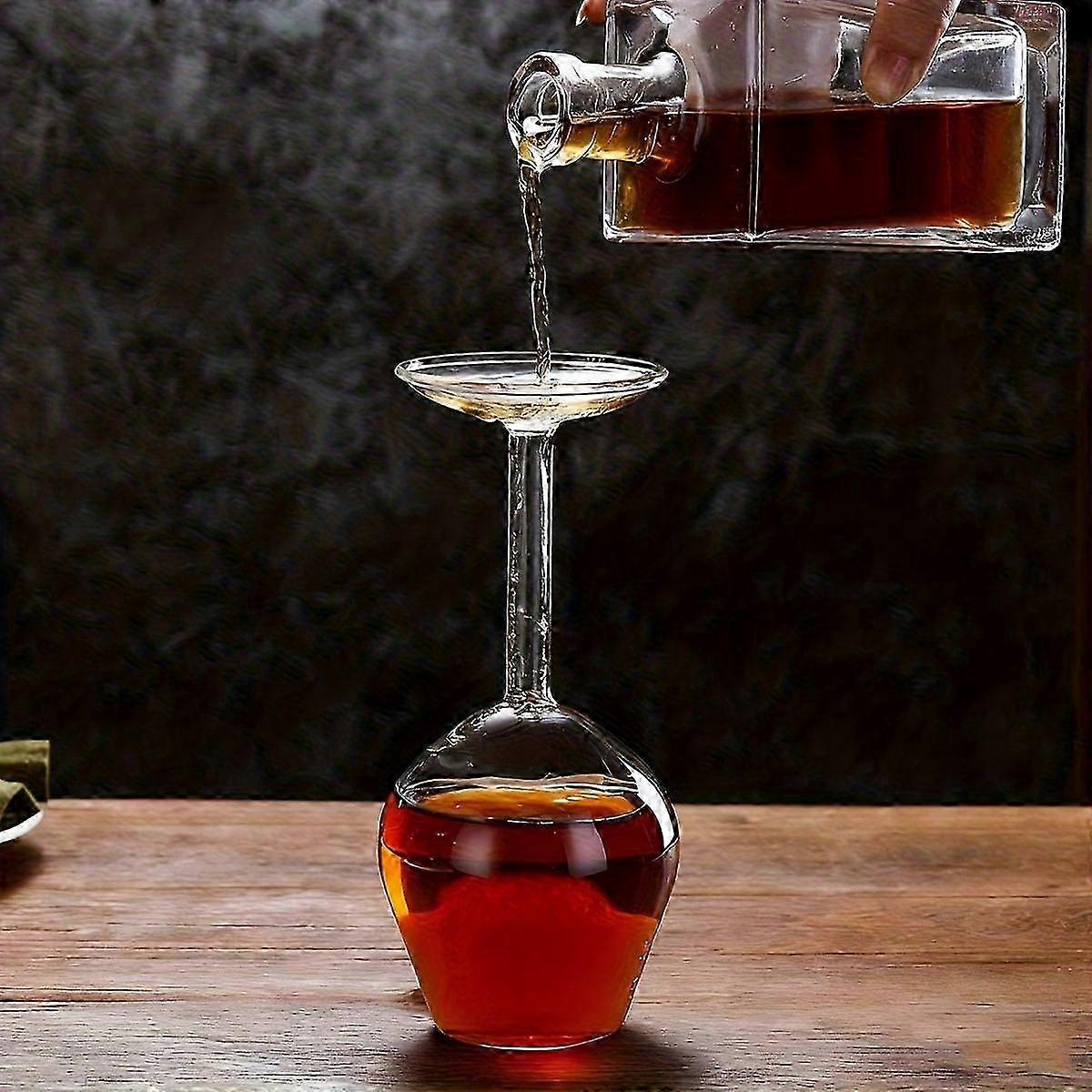 Stemless Inverted Decanting Wine Glass