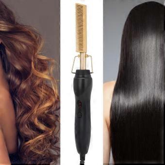 Multi Functional Electric Heating Hair Straightener Comb Hair Curler Curling Iron