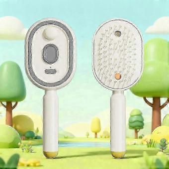 Electric Steam Hair Straightener Brush, Rechargeable Cordless Detangling Comb for Styling & Frizz Control, Portable yfsy