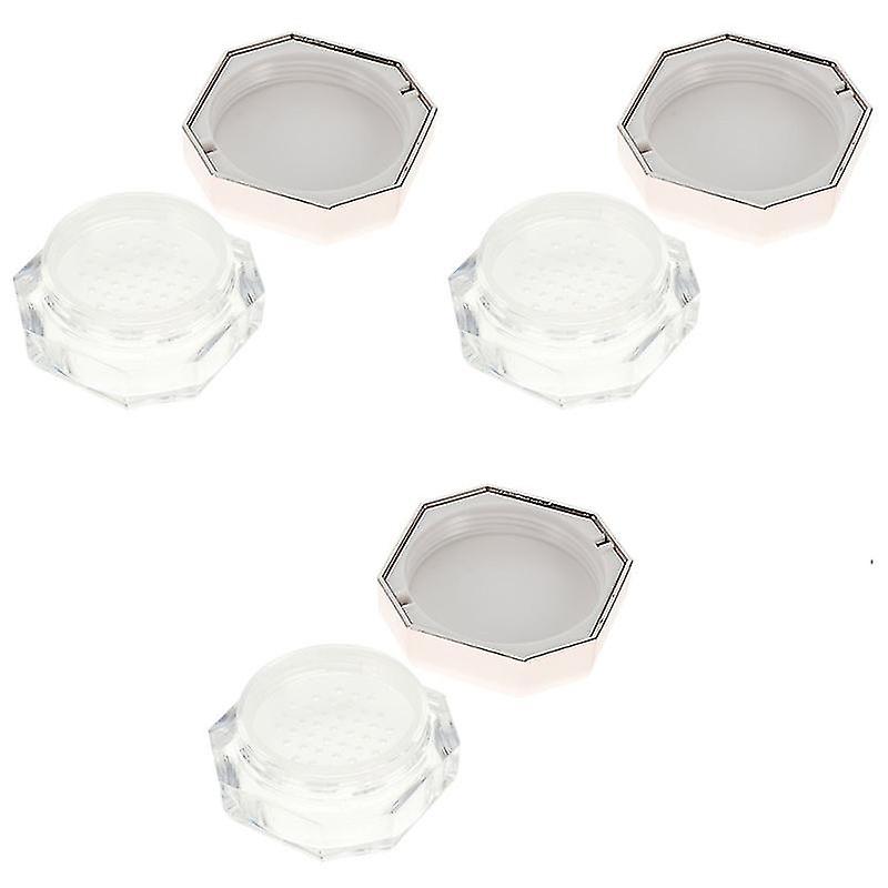 5.4X5.4x3.5cm Rose Gold Refillable Makeup Palettes & Cases 3pcs Mirror Surface Design Simple Women L