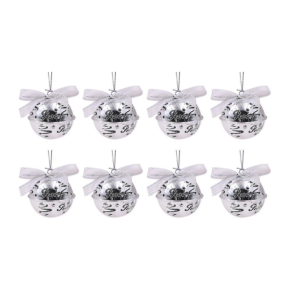8 Pcs Decorative Round Bells - Metal Jingle Bells For Party, Home
