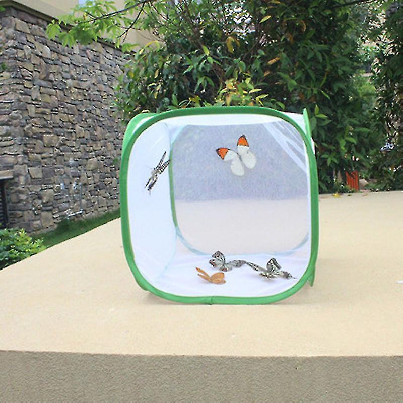 Foldable Butterfly Habitat Cage Terrarium, Insect And Butterfly Net For Breeding Inserts