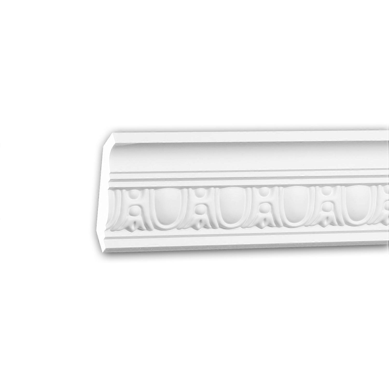 e-Delux GmbH 1 x Corniche 150200 Profhome blanc Mousse de polyuréthane rigide prétraité léger, solide, indéformable