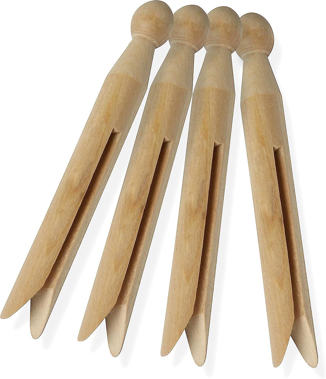 Round Wooden Clothespins, 100 Pack