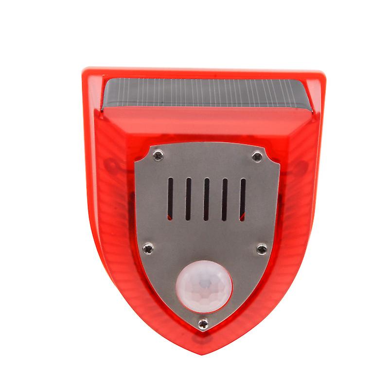Solar Security Alarm Lights Sounds Dog Barking Strobe Sound Light Warning Lamp For Outdoor 95*80mm