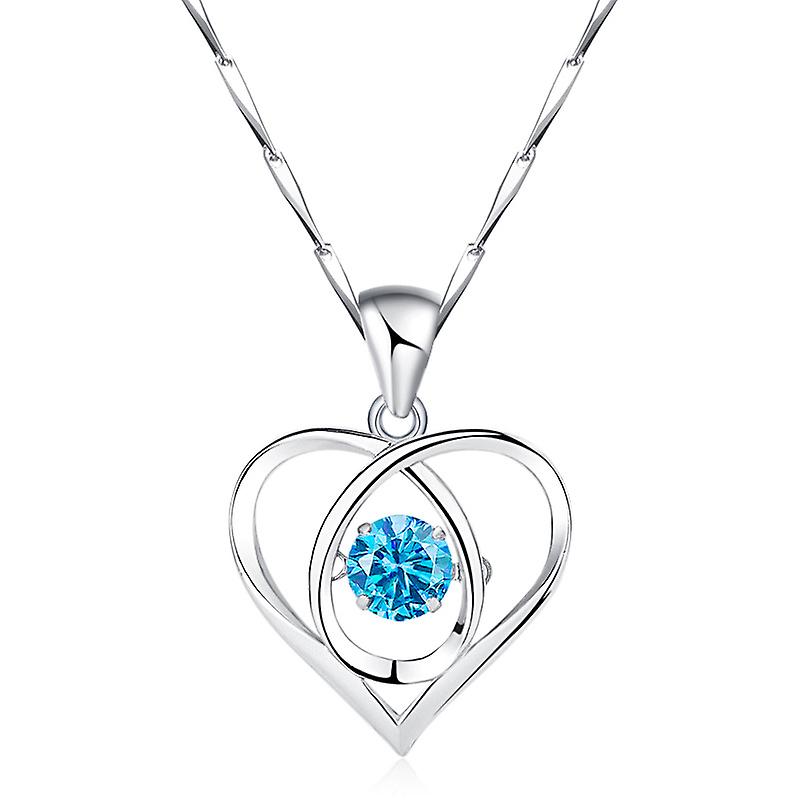 S925 Sterling Silver Heart Anheng Bryllup Halskjede