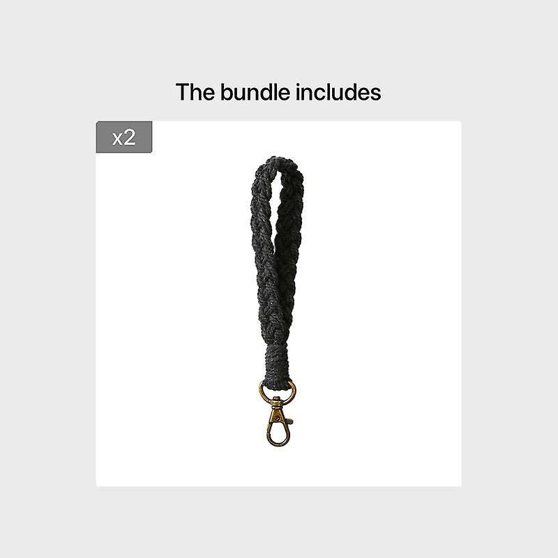 Soft Macrame Keychain Boho Handmade Wristlet Bracelet Keyring Vintage Wrist Lanyard Weave Exquisite Holder For Women 1pc