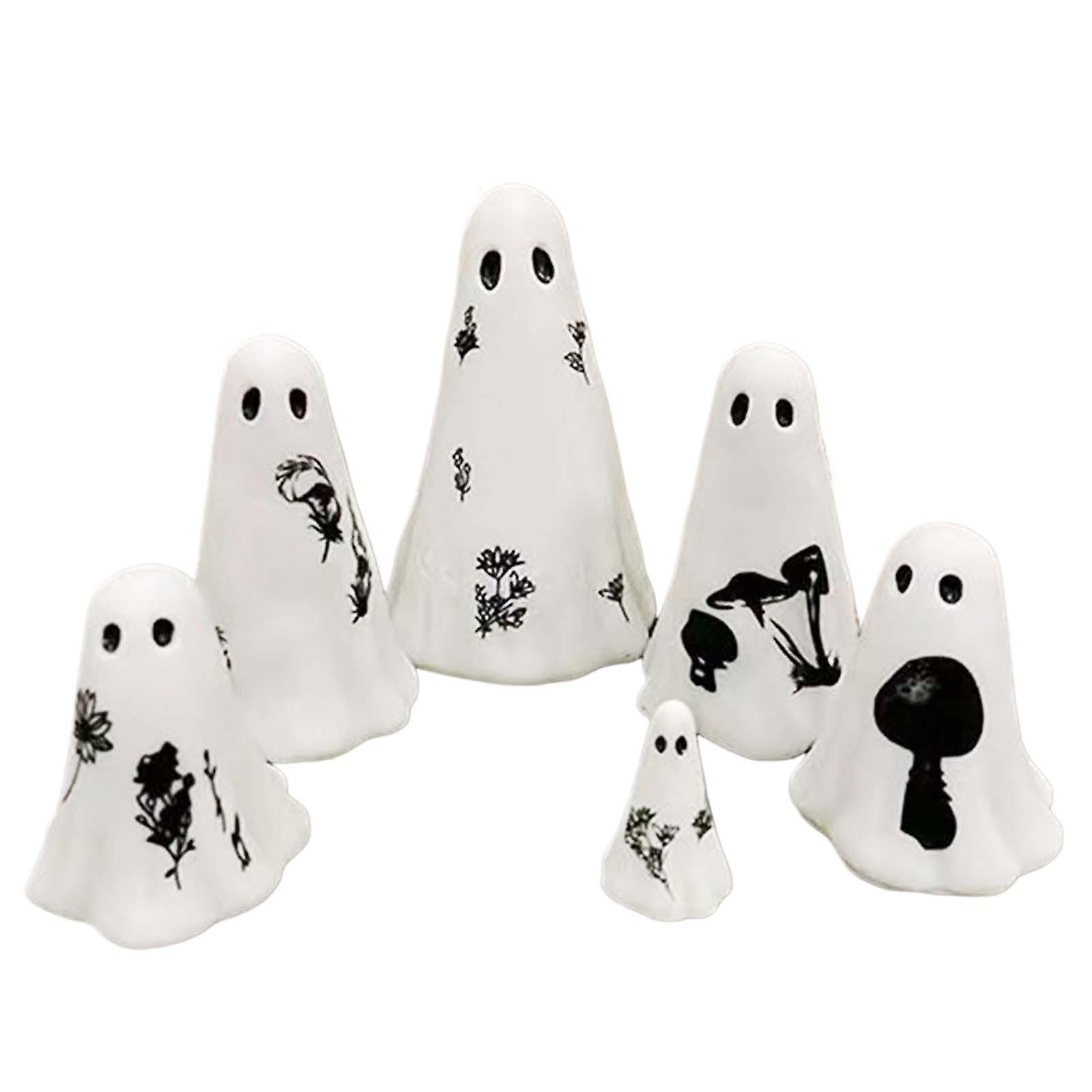 White Ghost Resin Craft Ornaments Landscape Diy Crafts Accessories For Garden Balcony Yard Patio