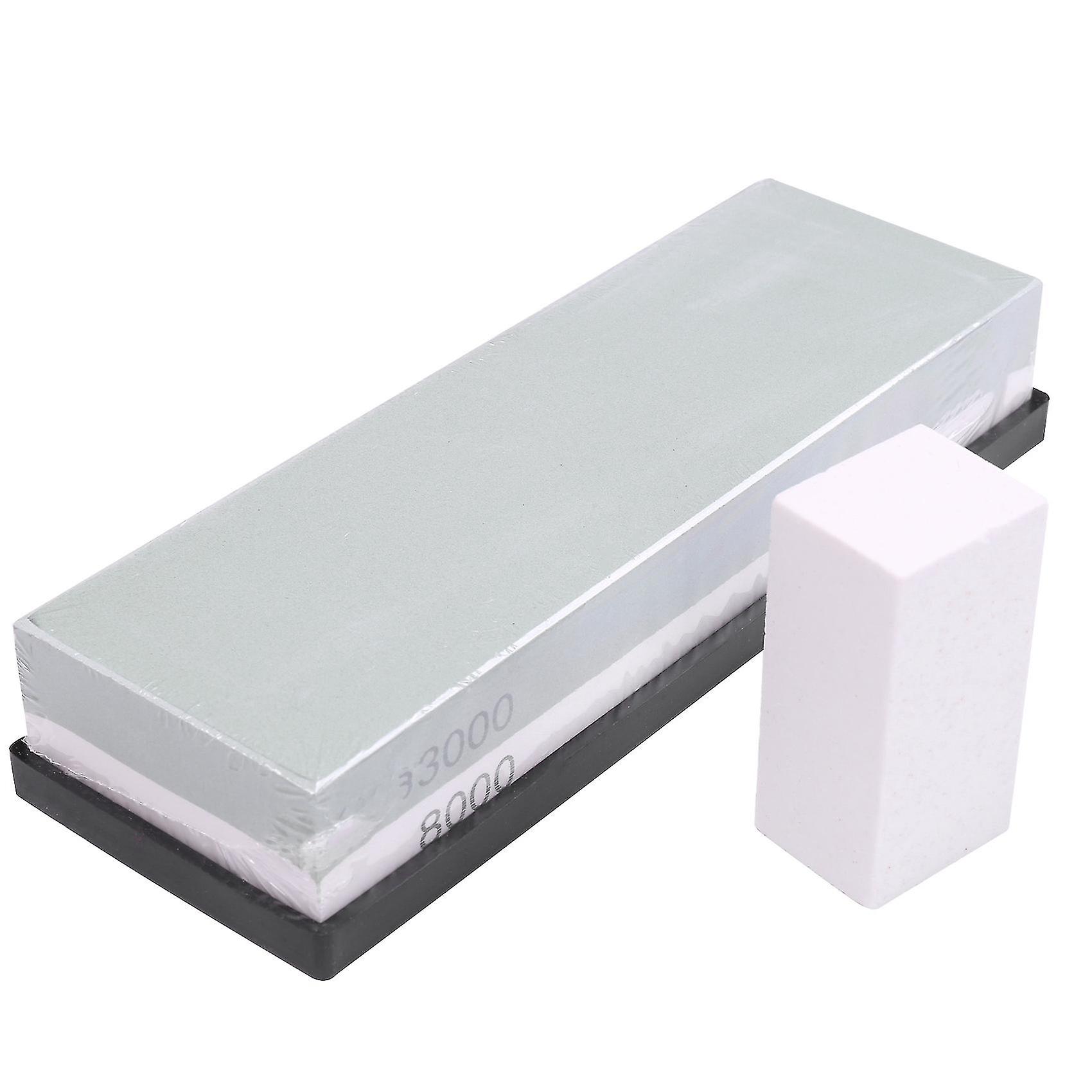 Premium Sharpening Stone 2 Side Grit 3000/8000 Whetstone | Best Sharpener With Nonslip Rubber Base