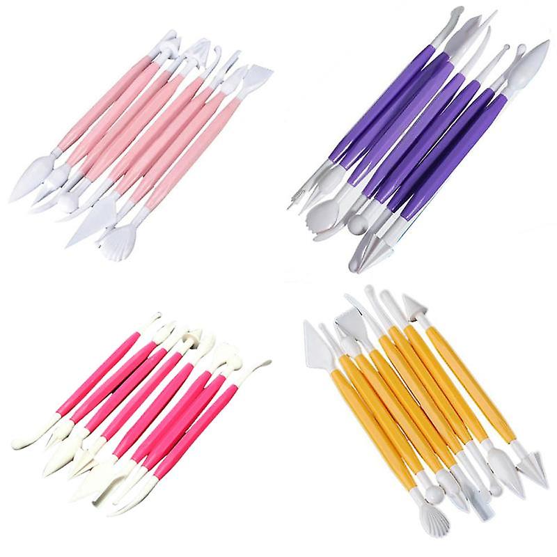 8Pcs/Set Cake Fondant Sugarcraft Modeling Clay DIY Sculpting Decorating Tool