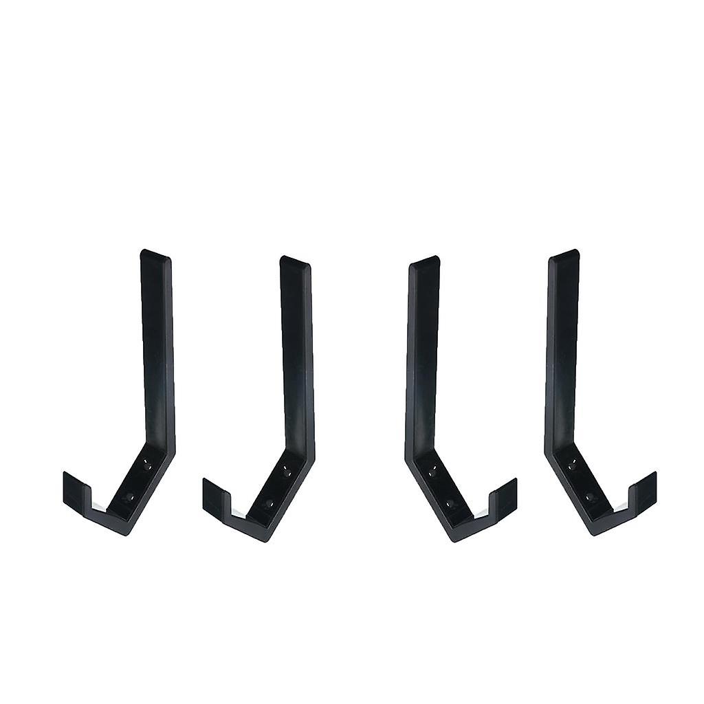 2Pairs Helmet Holder Hook Wall Mount Coat Hook Jacket Storage Rack Black