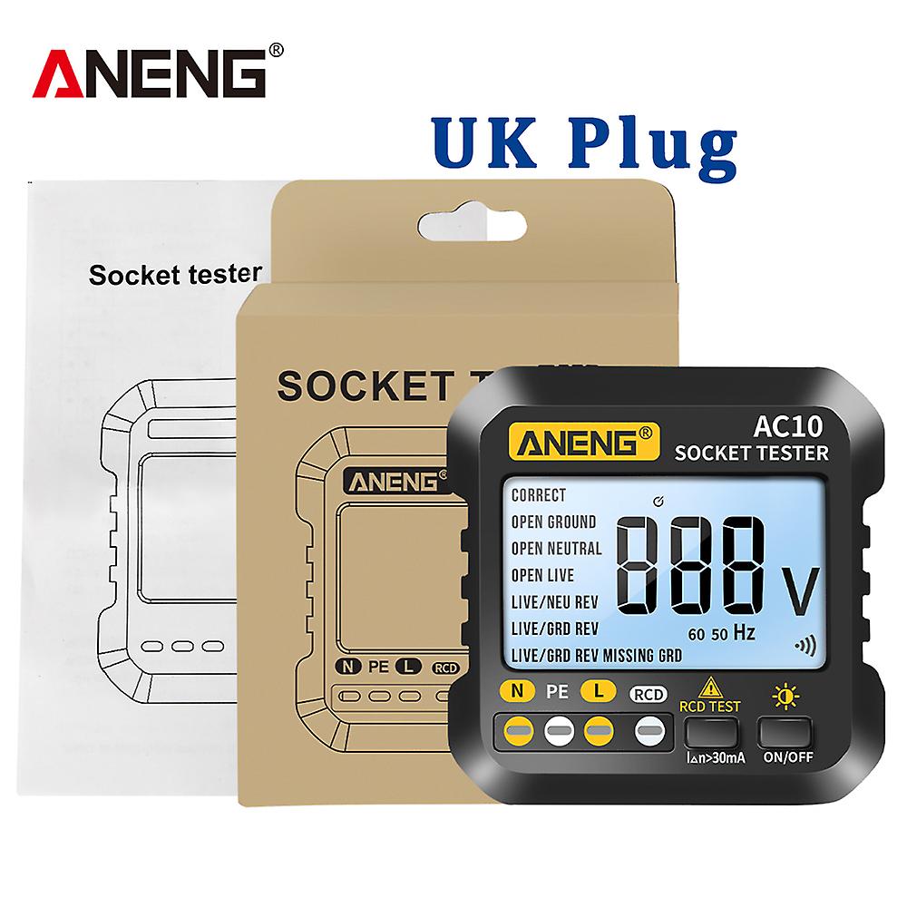 Aneng Ac10 Socket Tester Plug Detector Zero Line Plug Polarity Phase Check Phase Detector Us/eu Plug Multimeter Digital Tester