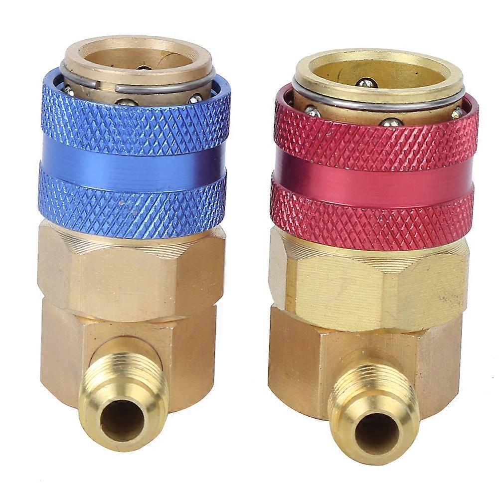 R134A Air Conditioning Quick Coupler 90 Degree Connector Adapter Accessories Not Adjustable